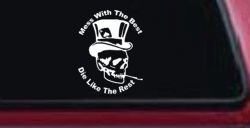 Mess With The Best Die Like The Rest Skull Biker Car or Truck Window Decal Sticker