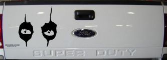 Cooper Eyes Car or Truck Window Decal Sticker (Black)