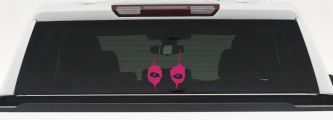 Cooper Eyes Car Truck Window Decal Vinyl Sticker Auto Accessory (Hot Pink)