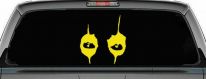 Cooper Eyes Car or Truck Window Decal Sticker (Yellow)