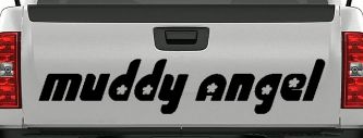 Muddy Angel Off Road Car or Truck Window Decal Sticker (Black)