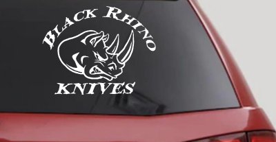 Black Rhino Knives Decal Sticker for Car Truck Window Vinyl