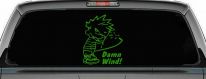 Funny Damn Wind Pee Ons Car or Truck Window Decal Sticker (Lime)