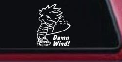 Funny Damn Wind Pee Ons Car or Truck Window Decal Sticker