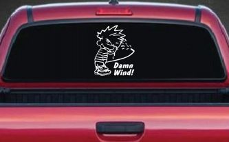 Funny Damn Wind Pee Ons Car or Truck Window Decal Sticker