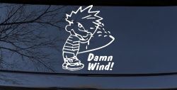 Funny Damn Wind Pee Ons Car or Truck Window Decal Sticker