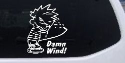 Funny Damn Wind Pee Ons Car or Truck Window Decal Sticker
