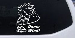 Funny Damn Wind Pee Ons Car or Truck Window Decal Sticker