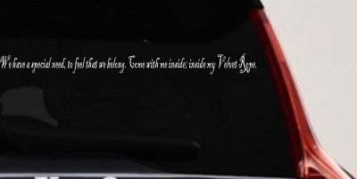 Velvet Rope Decal Car Truck Window Sticker Vinyl