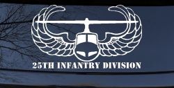25th Infantry Division Airborne Air Assault Helicopter Car or Truck Window Decal Sticker