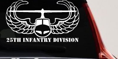 25th Infantry Division Airborne Air Assault Helicopter Decal