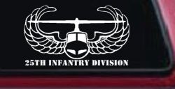 25th Infantry Division Airborne Air Assault Helicopter Car or Truck Window Decal Sticker