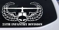25th Infantry Division Airborne Air Assault Helicopter Car or Truck Window Decal Sticker
