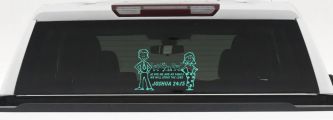 Stick Family JOSHUA 24:15 Car or Truck Window Decal Sticker (Mint)