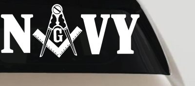 Freemason Masonic Square Compass Navy Military Decal Sticker for Car Truck