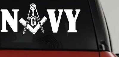 Freemason Masonic Square Compass Navy Military Decal Sticker for Car Truck