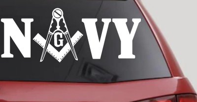 Freemason Masonic Square Compass Navy Military Decal Sticker for Car Truck