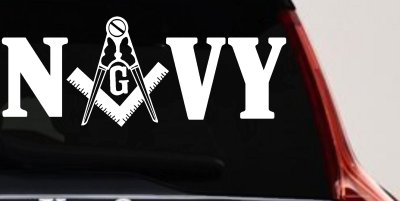 Freemason Masonic Square Compass Navy Military Decal Sticker for Car Truck