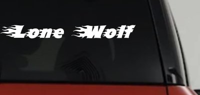 Flaming Lone Wolf Decal for Car Truck Window Vinyl Sticker Biker