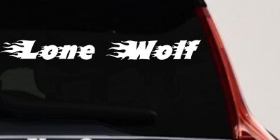 Flaming Lone Wolf Decal for Car Truck Window Vinyl Sticker Biker