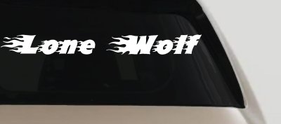 Flaming Lone Wolf Decal for Car Truck Window Vinyl Sticker Biker