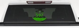 Pipe Fitters Local 597 Car or Truck Window Decal Sticker (Lime)