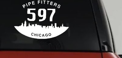Pipe Fitters Local 597 Decal - Car Truck Window Vinyl Sticker