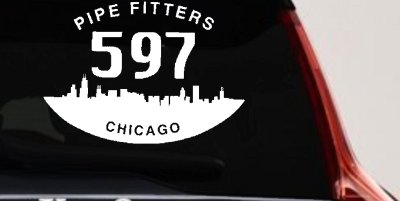 Pipe Fitters Local 597 Decal - Car Truck Window Vinyl Sticker