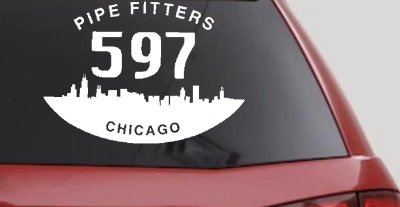 Pipe Fitters Local 597 Decal - Car Truck Window Vinyl Sticker