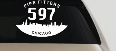 Pipe Fitters Local 597 Decal - Car Truck Window Vinyl Sticker