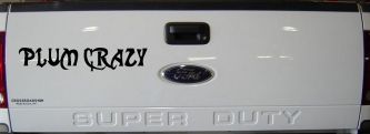 Plum Crazy Motor Sports Car or Truck Window Decal Sticker (Black)