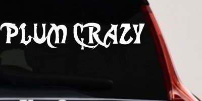 Plum Crazy Car Name Vinyl Decal Sticker for Car Truck Window