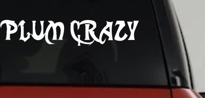 Plum Crazy Car Name Vinyl Decal Sticker for Car Truck Window