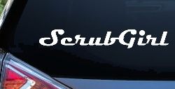 Scrub Girl Car or Truck Window Decal Sticker