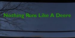 Nothing Runs Like A Deere Car or Truck Window Decal Sticker (Lime)