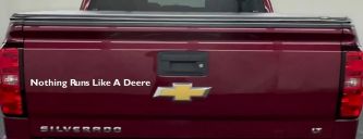 Nothing Runs Like A Deere Car or Truck Window Decal Sticker (White)