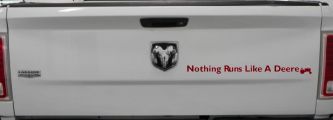 Nothing Runs Like A Deere w Tractor Car or Truck Window Decal Sticker (Burgundy)