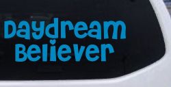Daydream Believer Car or Truck Window Vinyl Decal Sticker (Blue)