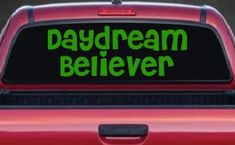 Daydream Believer Car or Truck Window Decal Sticker (Lime)