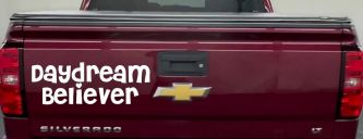 Daydream Believer Car or Truck Window Decal Sticker (White)