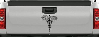 Symbol for Respiratory Therapy Car or Truck Window Decal Sticker (Black)