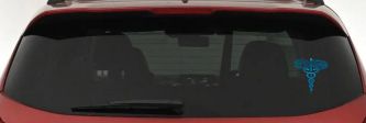 Symbol for Respiratory Therapy Car or Truck Window Decal Sticker (Blue)