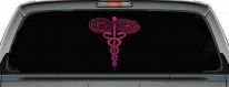 Symbol for Respiratory Therapy Car or Truck Window Decal Sticker (Hot Pink)