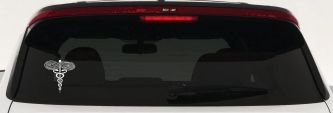 Symbol for Respiratory Therapy Car or Truck Window Decal Sticker (White)