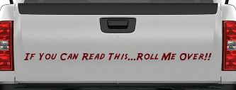 Read This Roll Me Over Off Road Car or Truck Window Decal Sticker (Purple Red)
