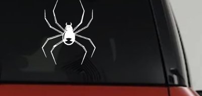 Black Widow Spider Car or Truck Window Vinyl Decal Sticker