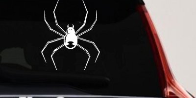 Black Widow Spider Car or Truck Window Vinyl Decal Sticker