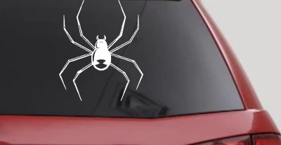 Black Widow Spider Car or Truck Window Vinyl Decal Sticker