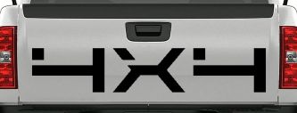 4 x 4 Off Road Car or Truck Window Vinyl Decal Sticker (Black)
