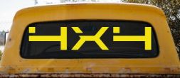 4 x 4 Off Road Car or Truck Window Decal Sticker (Yellow)